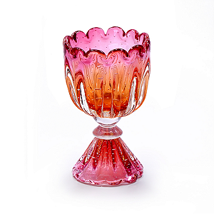 Cachepô Petalo com Base em Cristal Murano - São Marcos