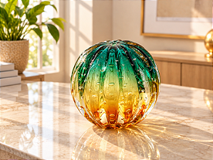 Peso Bollina em Cristal Murano - São Marcos
