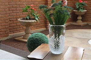 Vaso Granulato em Cristal Murano - São Marcos