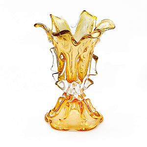 Vaso Scales com Base em Cristal Murano - São Marcos