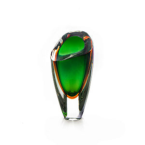 Vaso Triangle Média em Cristal Murano - São Marcos