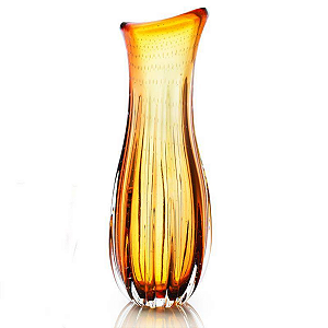 Vaso Costoluto em Cristal Murano - São Marcos