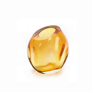 Vaso Ovale Médio em Cristal Murano - São Marcos