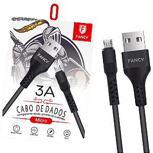Cabo de Dados Micro USB CA-06V Para Smartphones Fancy Preto