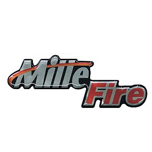 Adesivo Emblema Mille Fire Uno  Cromado Resinado