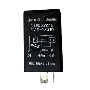 Rele Pisca Seta Ford GM Toyota Volkswagen 12V 3 terminais