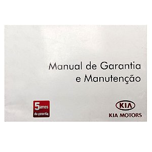 Manual de garantia e manutenção Kia original