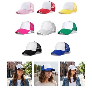 Boné com Tela para Sublimação com Regulagem