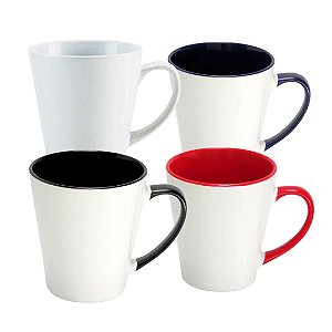 Caneca Cônica Porcelana Sublimação Caixa 12 ou 36 Unidades