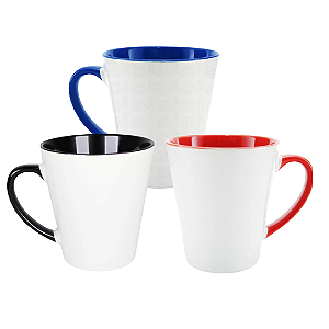 Caneca Cônica Porcelana Sublimação Caixa 12 ou 36 Unidades