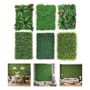 Placa Jardim Vertical Buchinho - Samambaia - Muro Inglês - Folhagem 40cm x 60cm