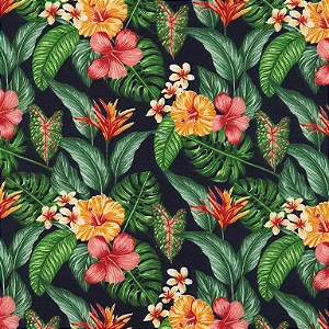 Tecido Imperméavel Para Sofá e Estofado Acquablock 200 Hibisco