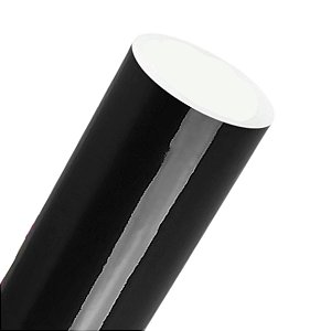 Vinil Adesivo Envelopamento Color Preto Brilho 50cm Largura DCPRINT - Metro Linear