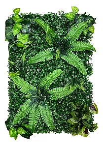 Placa Jardim Vertical Buxinho Com Flor 02 40x60cm