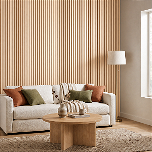 Painel Ripado Interno Madeira Carvalho WPC de 290cm x 16cm (0,464M²)