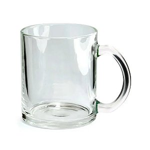 Caneca Vidro Cristal Transparente Para Sublimação Caixa 12 ou 36 Unidades