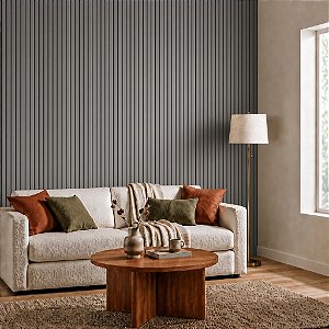 Painel Ripado Interno Madeira Cinza WPC de 290cm x 16cm (0,464M²)
