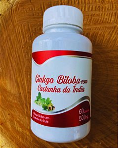 Ginkgo Biloba com Castanha da Índia 500mg 60 cápsulas NS Produtos Naturais