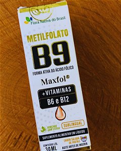 Metilfolato B9 Ativo + Vitaminas B6 e B12 Sublingual 30ml | Flora Nativa do Brasil