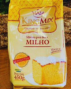 Mistura para Bolo de Milho Sem Glúten e Sem Lactose KingMix 450g | Digestão Leve