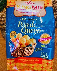 Mistura para Pão de Queijo Sem Glúten e Sem Lactose KingMix 250g | Leve e Saboroso