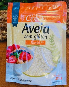 Farelo de Aveia Sem Glúten 200g Cereal Crock | Vegano e Fonte de Fibras