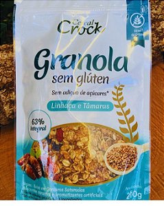 Granola Sem Glúten com Linhaça e Tâmaras 200g – Cereal Crock
