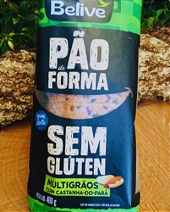 Pão de Forma Sem Glúten Multigrãos com Castanha-do-Pará 400g – Belive