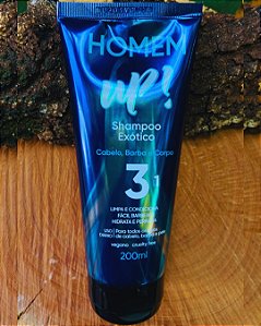 Shampoo Exótico 3 em 1 Homem UP! – Cabelo, Barba e Corpo | 200ml