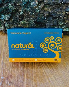 Sabonete Vegetal Natural com Extrato de Cúrcuma – 80g Sem Corantes e Conservantes