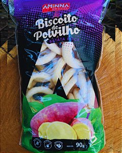 Biscoito de Polvilho Batata Doce Sem Glúten Aminna 90g | Snack Crocante Sem Trigo