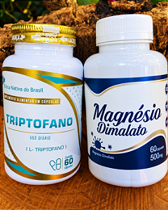 Kit Sono e Relaxamento com Triptofano + Magnésio Dimalato 500mg