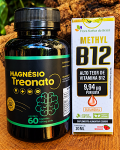 Kit Memória e Concentração com Magnésio Treonato + Vitamina B12