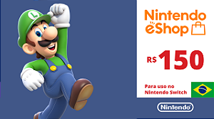 Gift Card Nintendo Eshop Brasil 150 Reais - Código Digital