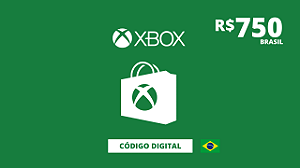 Cartão Presente Xbox 750 Reais Brasil - Código Digital
