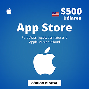 Gift Card Apple 500 Dólares USA - App Store iTunes - Código Digital