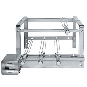 Churrasqueira GIRAGRILL INOX 304 Kit 2004 PREMIUM - 4 Espetos Giratórios