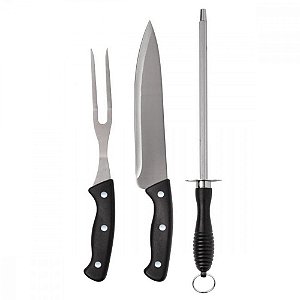 Garfo 45cm Trinchante Com Cabo Grande Para Churrasco