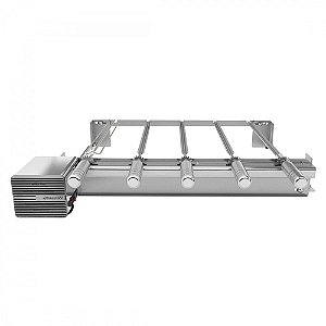 Giragrill Inox Regulável p/ Pré-moldadas 5 Espetos Giratórios