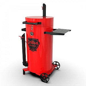 Churrasqueira Defumação Pit Smoker Grillex - Vermelha / Preta