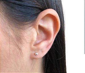 Brinco Bola (3mm) - Prata 925