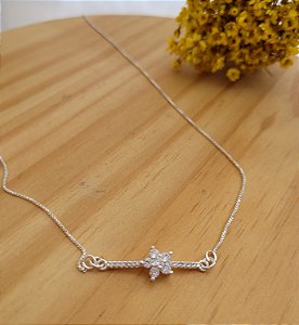 Colar Estrela Deitada - Prata 925