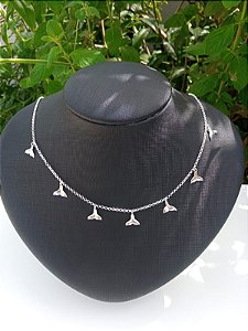 Colar Chocker Rabo de Baleia - Prata 925