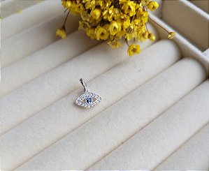 Pingente Olho Grego Zirconia - Prata 925