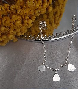 Pulseira Infantil Placa - Prata 925
