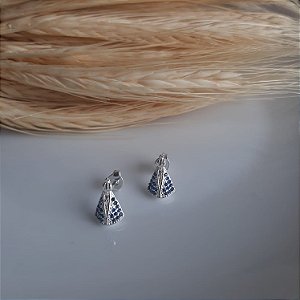 Brinco Zirconia Nossa Sra. - Prata 925