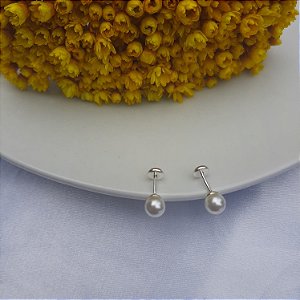 Brinco Tarracha Baby Perola - Prata 925