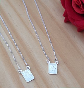 Escapulario Placa Mini - Prata 925