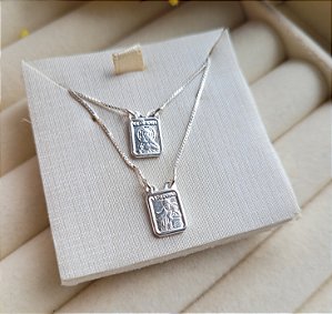 Escapulario Placa Mini - Prata 925