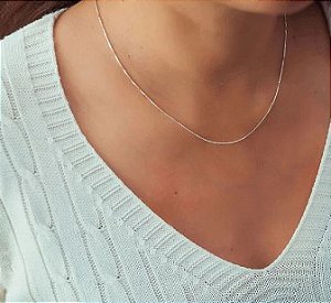 Colar Veneziana V12 (45cm) - Prata 925